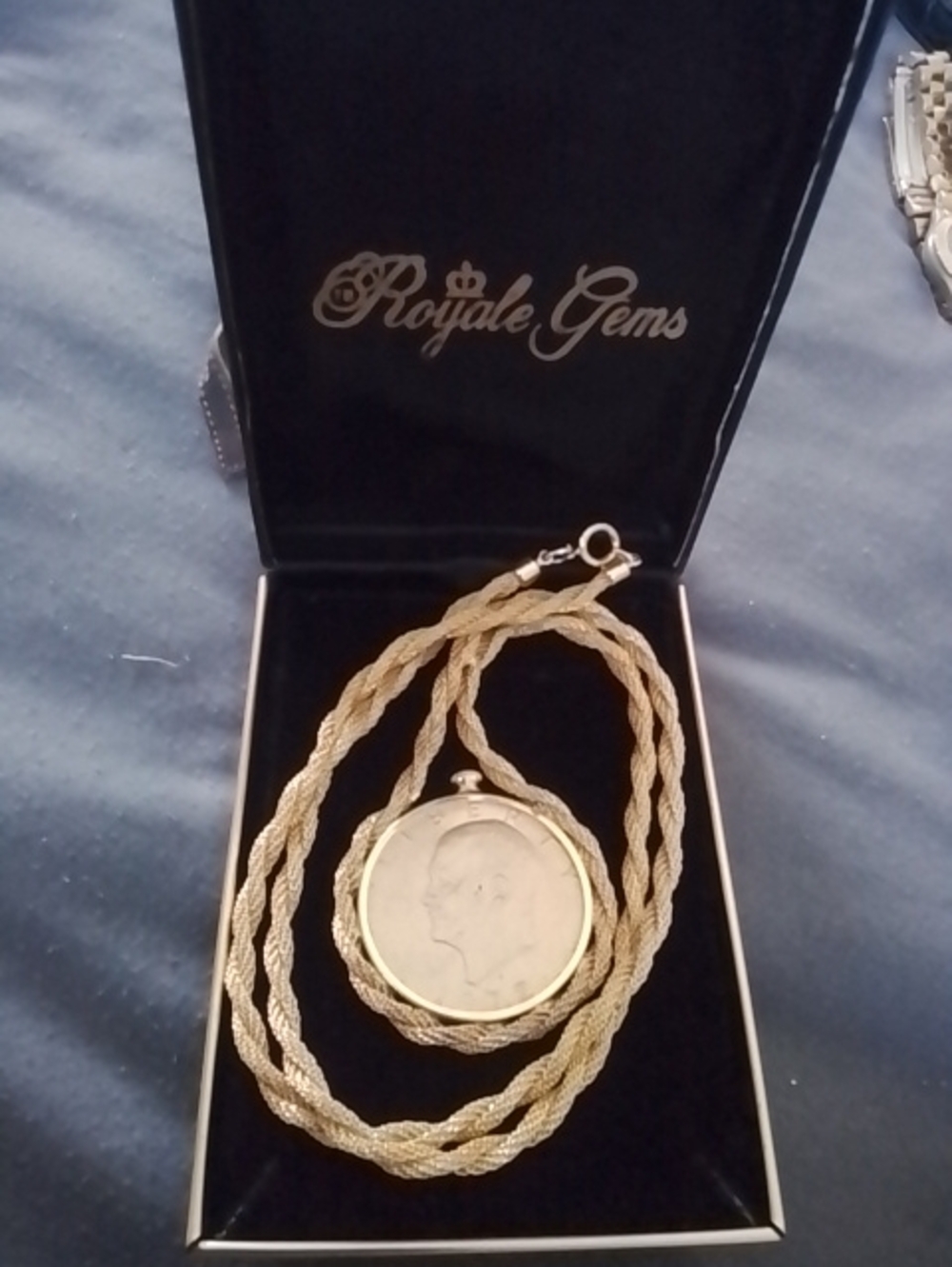 Gold-Tone Coin Pendant Necklace